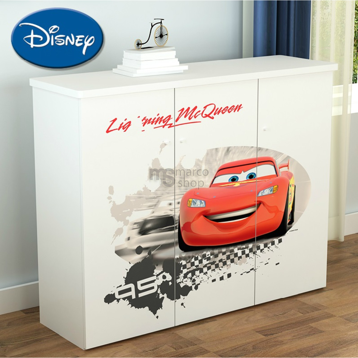 Comoda copii 3 usi Cars stoc