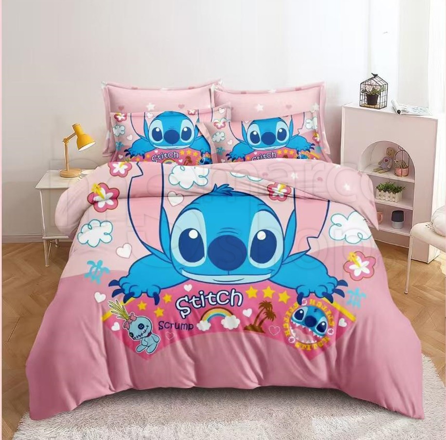 Lenjerie copii 4 piese Stitch & Scrump