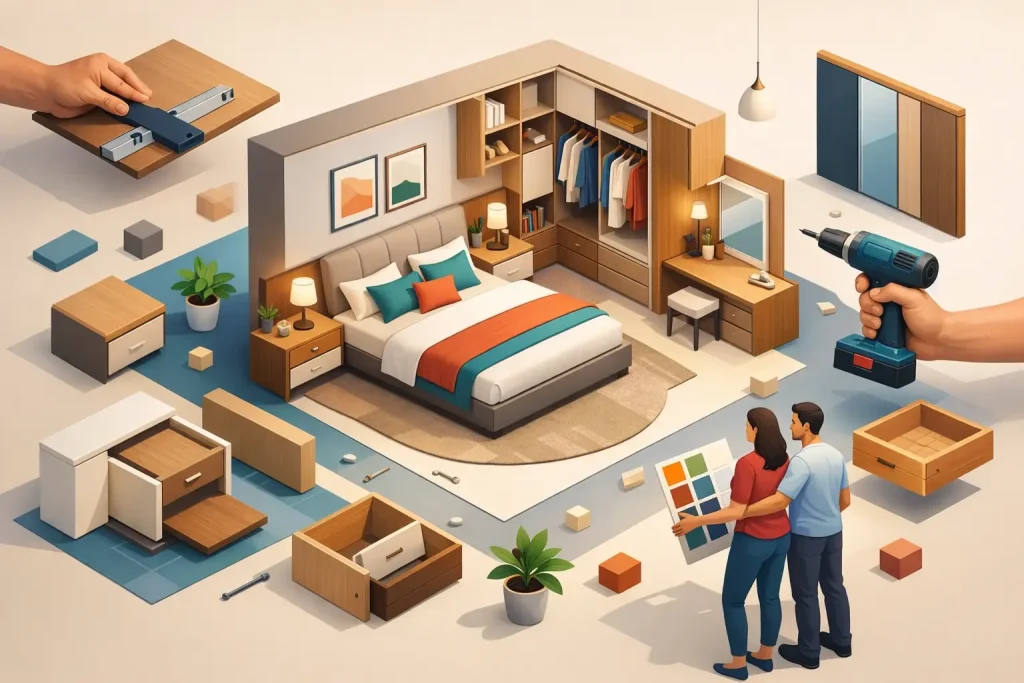 Mobila dormitor la comanda care chiar se potrivește