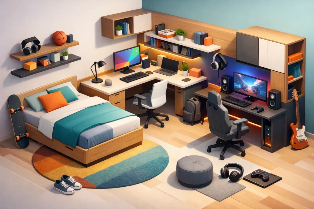 Mobilier cameră adolescent modern: ce alegi