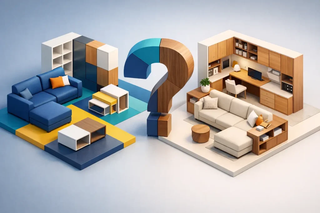 Mobilier modular versus personalizat